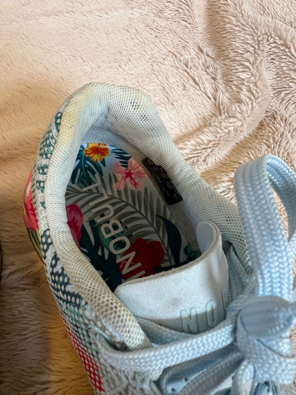 NOBULL Women’s Floral Mesh Ripstop Trainer Sneakers - Light Blue - Picture 4 of 8